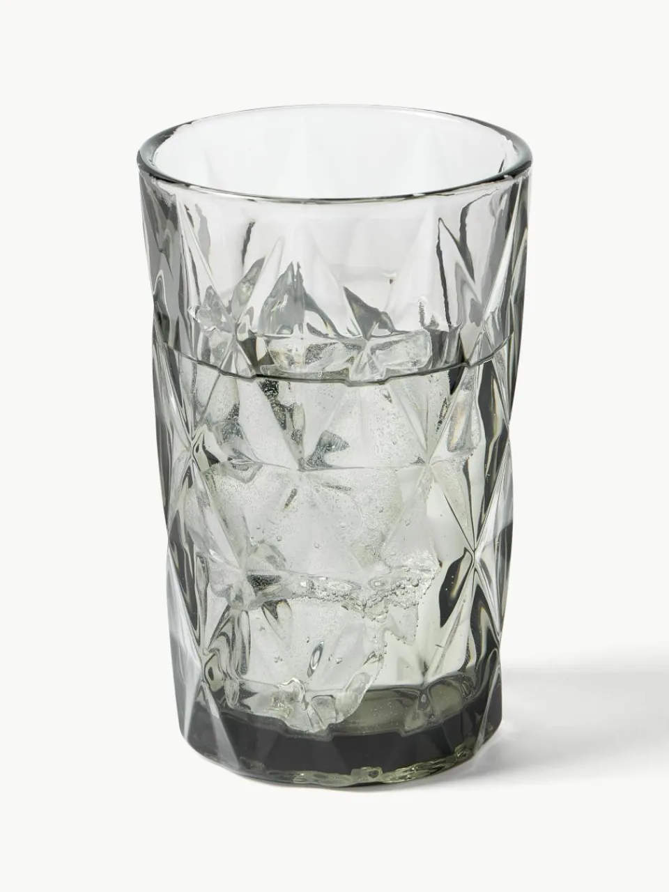 Longdrinkglazen Colorado met structuurpatroon, 4 stuks^Westwing Collection New