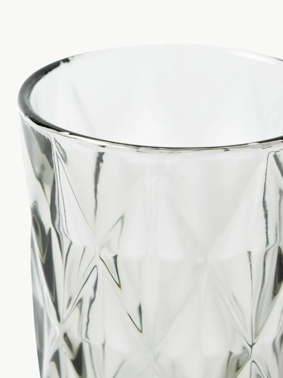 Longdrinkglazen Colorado met structuurpatroon, 4 stuks^Westwing Collection New