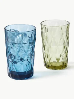Longdrinkglazen Colorado met structuurpatroon, set van 4^Westwing Collection Sale