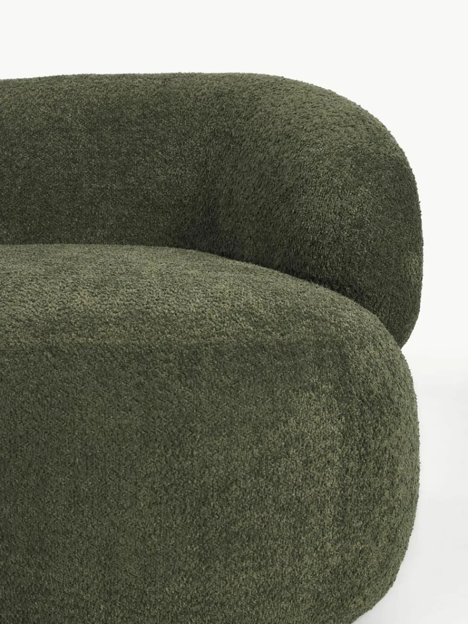 Loungefauteuil Alba uit teddy bouclé^Westwing Collection Fashion