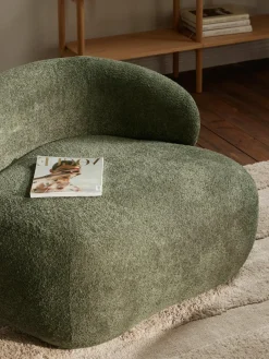 Loungefauteuil Alba uit teddy bouclé^Westwing Collection Fashion