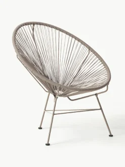 Loungefauteuil Bahia van kunststoffen vlechtwerk^Westwing Collection Fashion