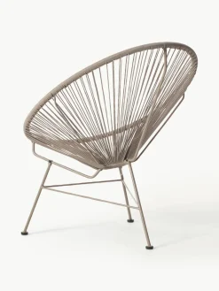 Loungefauteuil Bahia van kunststoffen vlechtwerk^Westwing Collection Fashion