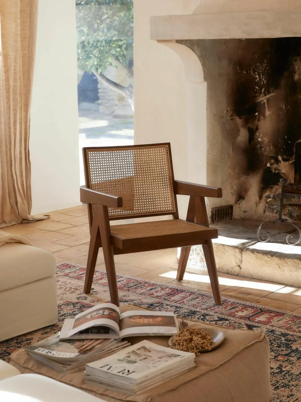Loungefauteuil Sissi met Weens vlechtwerk^Westwing Collection New