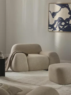 Loungefauteuil Wolke van bouclé^Westwing Collection Outlet