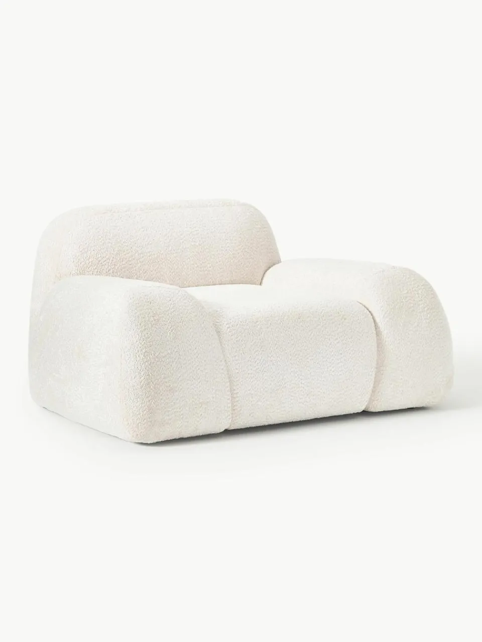 Loungefauteuil Wolke van teddy-bouclé^Westwing Collection Hot