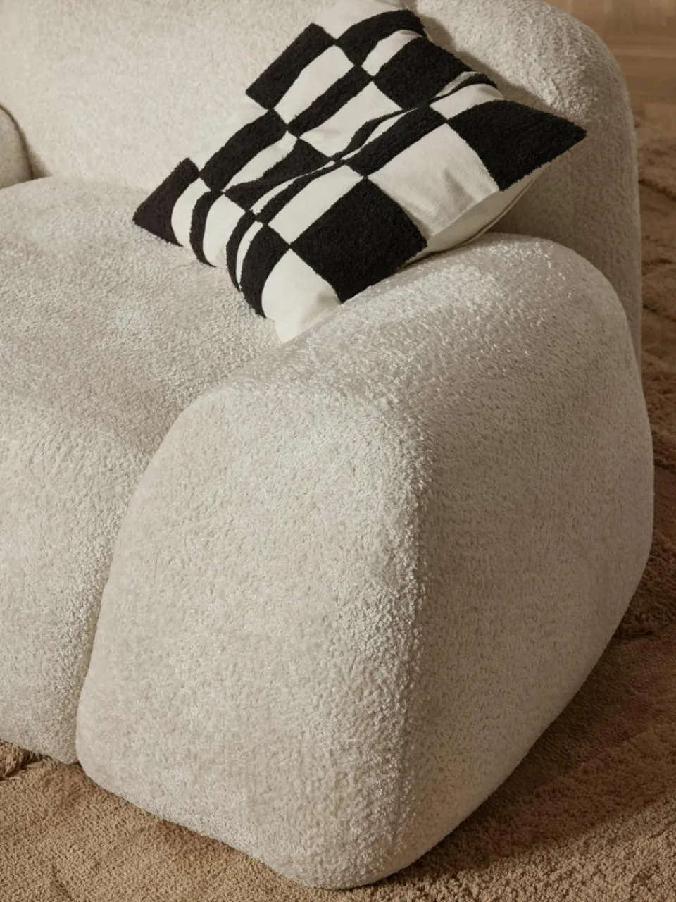 Loungefauteuil Wolke van teddy-bouclé^Westwing Collection Hot