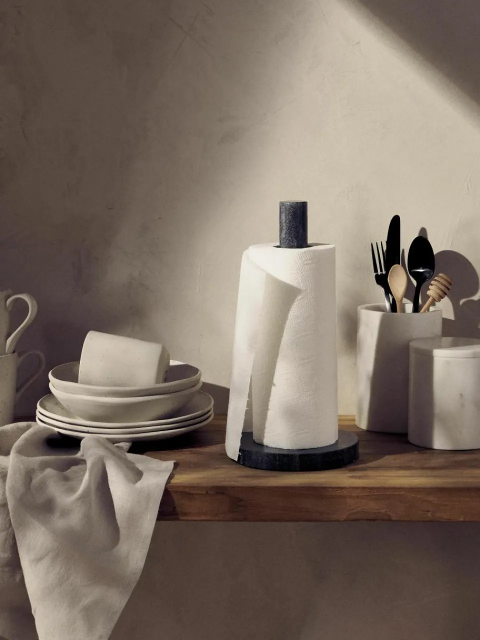 Marmeren keukenrolhouder Agata^Westwing Collection Outlet