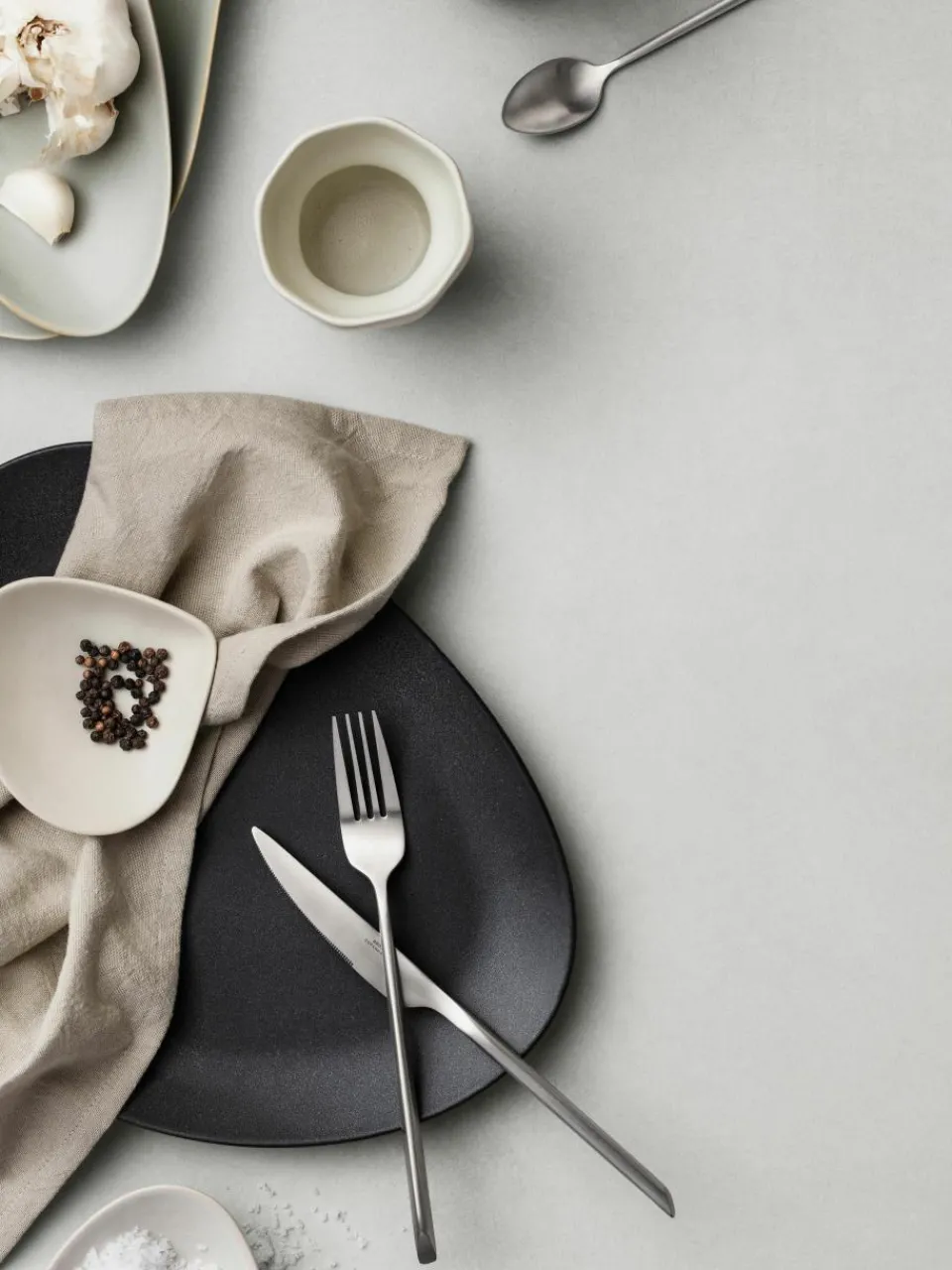 Mat geborsteld tafelmes Sletten, handgemaakt^Broste Copenhagen New