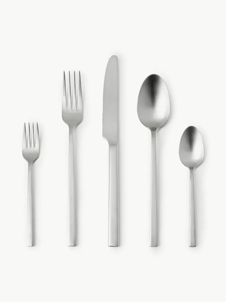 Mat geborstelde bestekset Shine, verschillende setgroottes^Westwing Collection Fashion