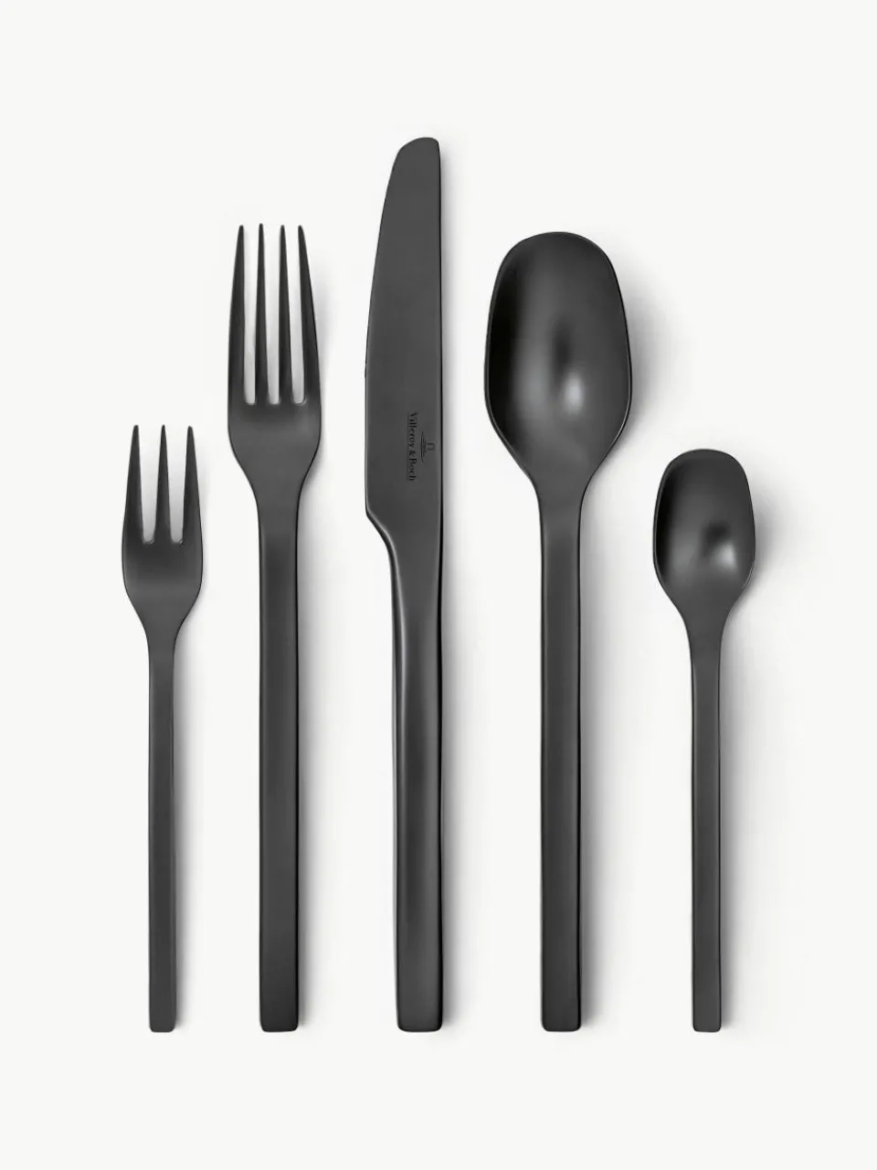 Mat geborstelde bestekset Manufacture Rock, 4 personen (20-delig)^Villeroy & Boch Hot