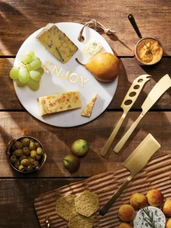 Mat geborstelde kaasmessen Art Cheese, set van 3^Westwing Outlet