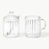 Melkkan en suikerpotset Brilia van glas, set van 3^ANDREA HOUSE Best