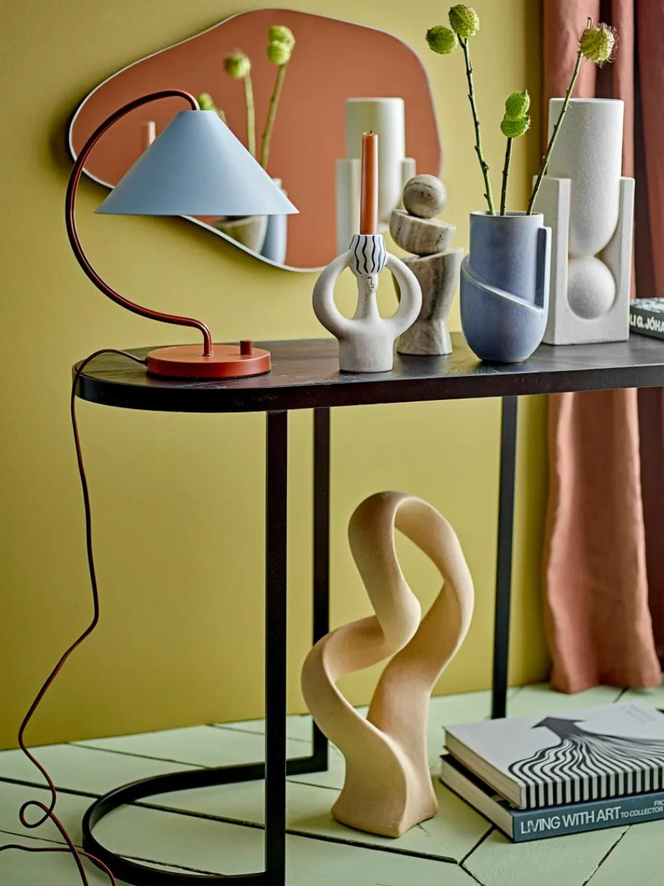 Metalen console Carter met houten blad^Bloomingville Fashion