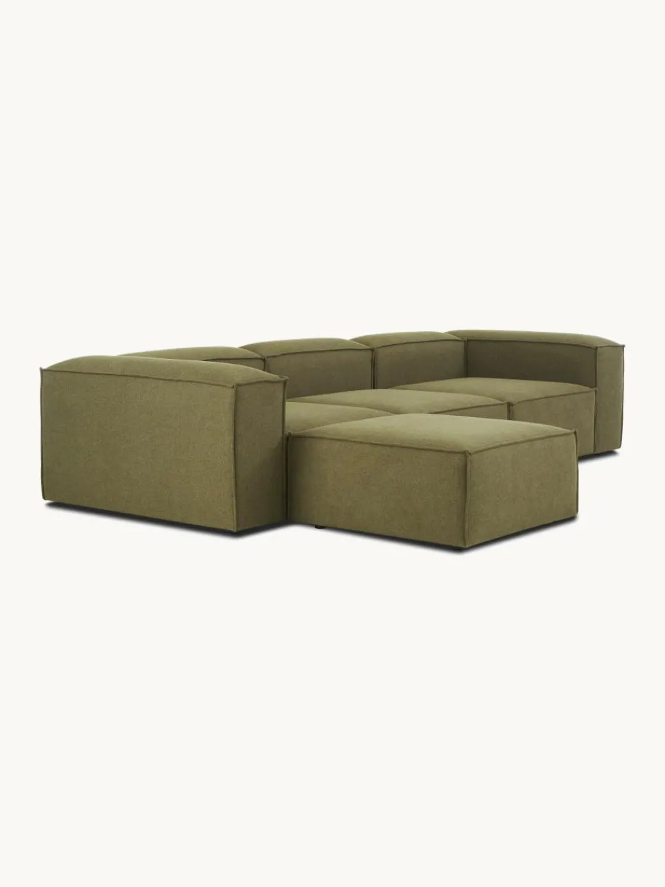 Modulaire bank Lennon (4-zits) met poef (links/rechts)^Westwing Collection Best