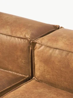 Modulaire bank Lennon (3-zits) van gerecycled leer^Westwing Collection Fashion