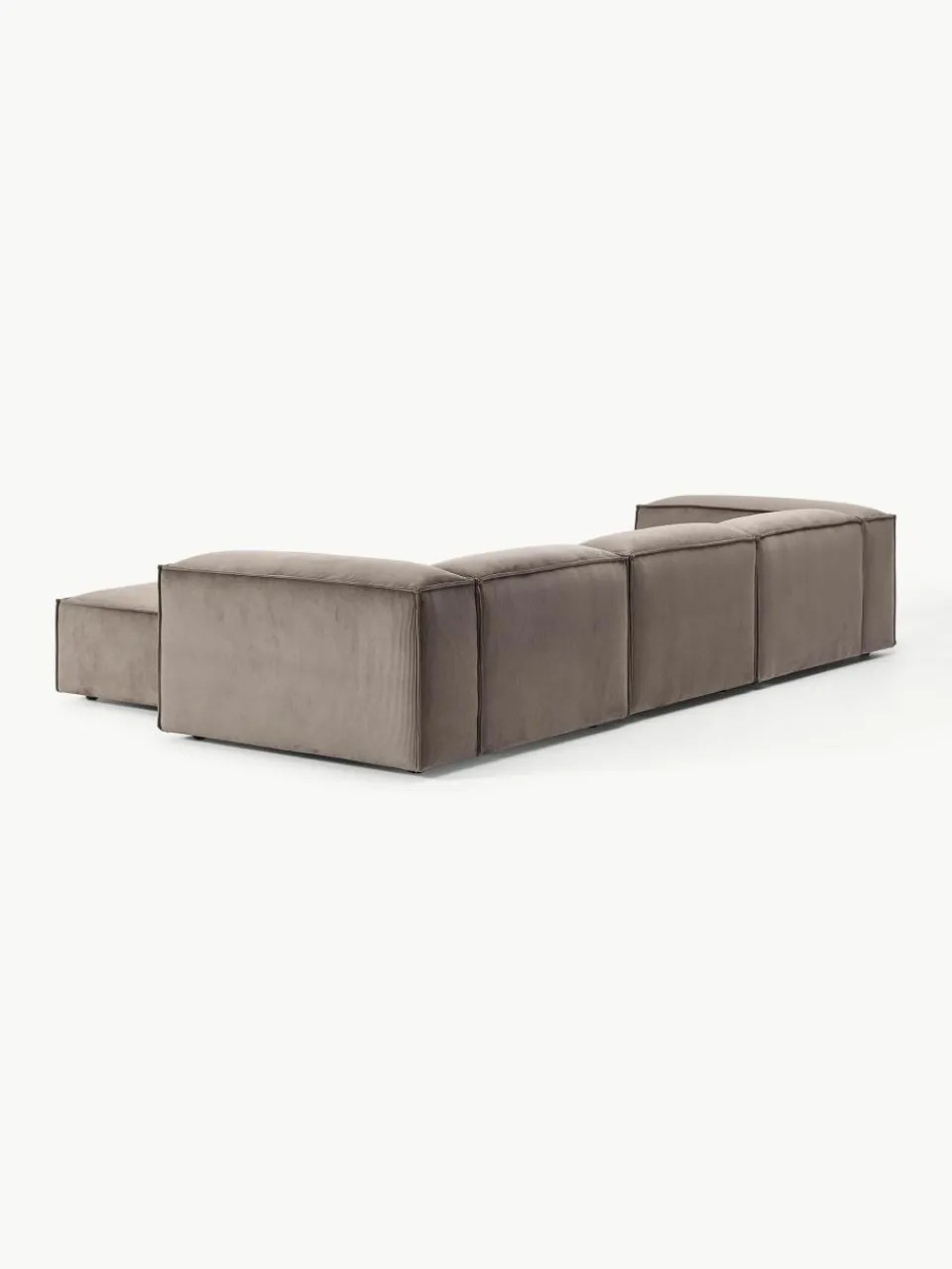Modulaire bank Lennon (4-zits) van corduroy met poef (links/rechts)^Westwing Collection Fashion