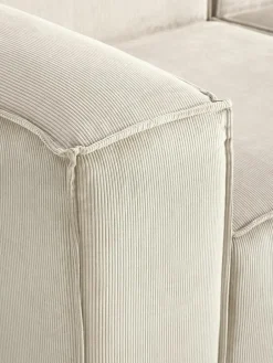 Modulaire bank Lennon (4-zits) van corduroy met poef (links/rechts)^Westwing Collection Clearance