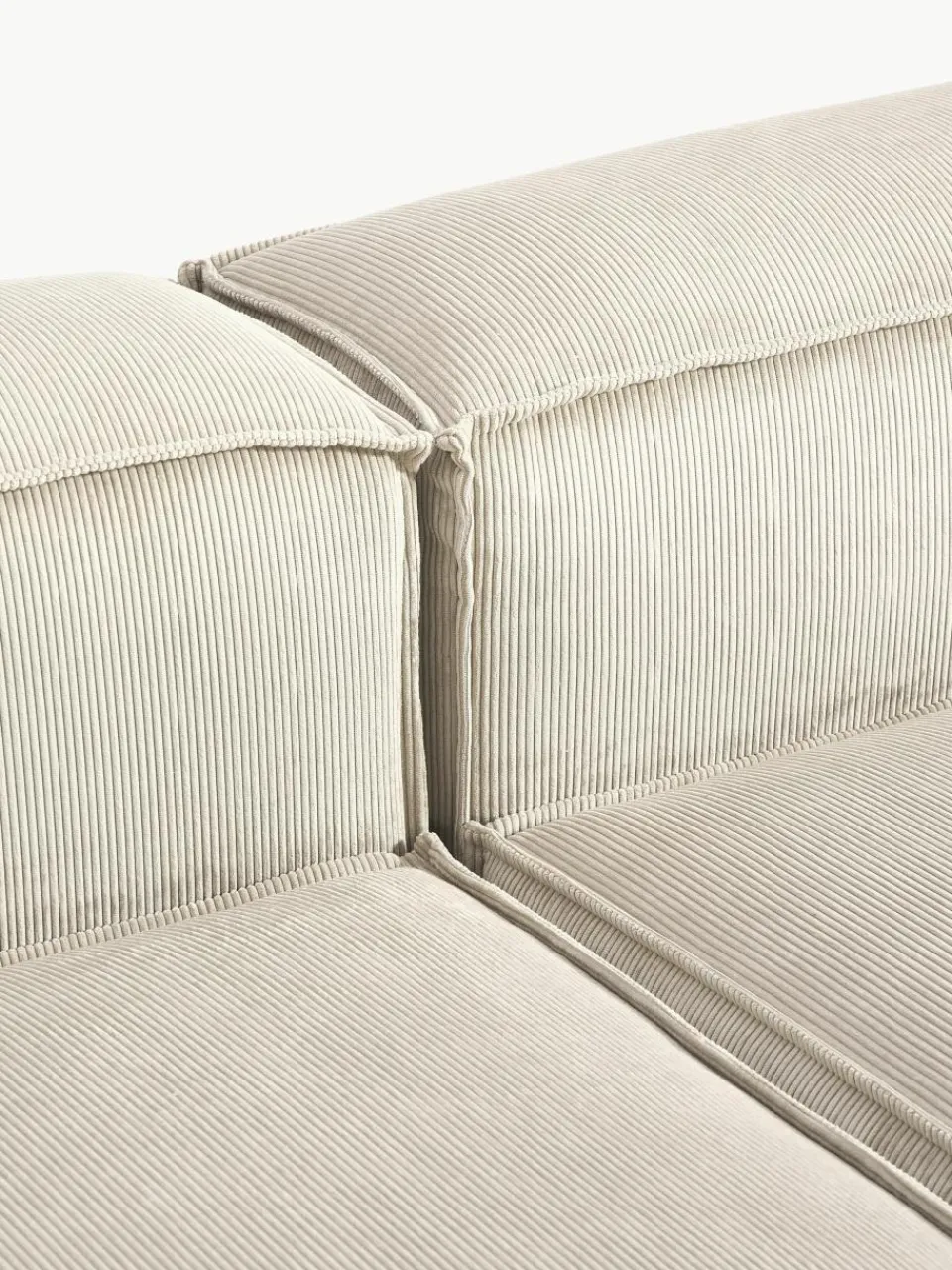 Modulaire bank Lennon (4-zits) van corduroy met poef (links/rechts)^Westwing Collection Clearance