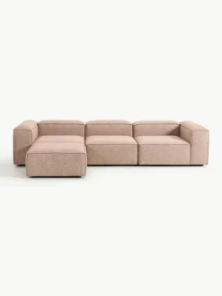 Modulaire bank Lennon (4-zits) van linnenmix met poef (links/rechts)^Westwing Collection Best