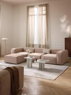 Modulaire bank Lennon (4-zits) van linnenmix met poef (links/rechts)^Westwing Collection Best