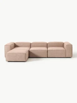 Modulaire bank Lennon (4-zits) van linnenmix met poef (links/rechts)^Westwing Collection Best