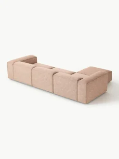 Modulaire bank Lennon (4-zits) van linnenmix met poef (links/rechts)^Westwing Collection Best