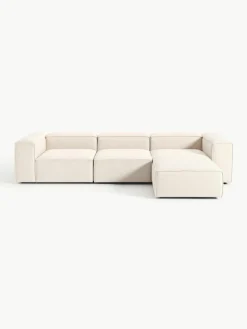 Modulaire bank Lennon (4-zits) van linnenmix met poef (links/rechts)^Westwing Collection Sale