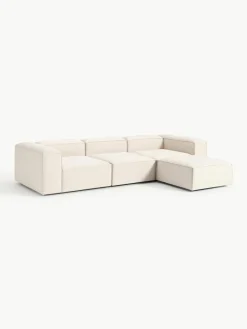 Modulaire bank Lennon (4-zits) van linnenmix met poef (links/rechts)^Westwing Collection Sale
