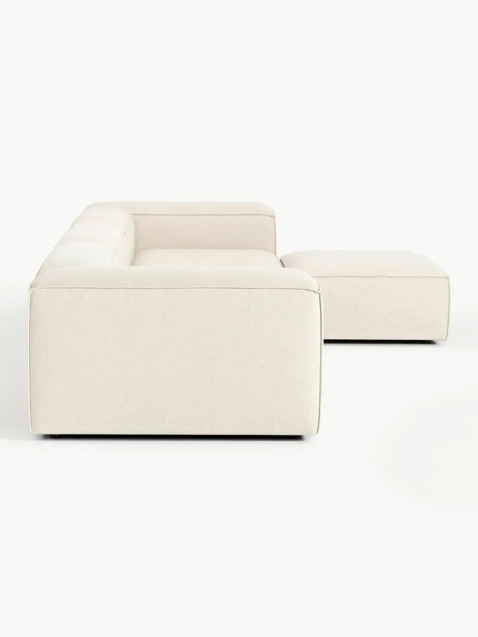 Modulaire bank Lennon (4-zits) van linnenmix met poef (links/rechts)^Westwing Collection Sale