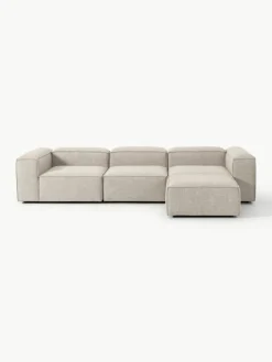 Modulaire bank Lennon (4-zits) van linnenmix met poef (links/rechts)^Westwing Collection Best