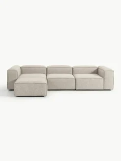 Modulaire bank Lennon (4-zits) van linnenmix met poef (links/rechts)^Westwing Collection Best