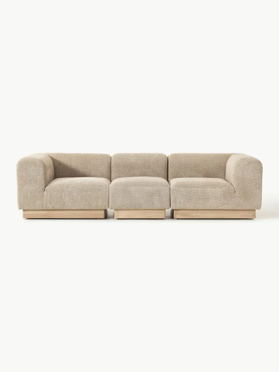 Modulaire bank Natalie (3-zits) van teddy-bouclé^Westwing Collection Outlet