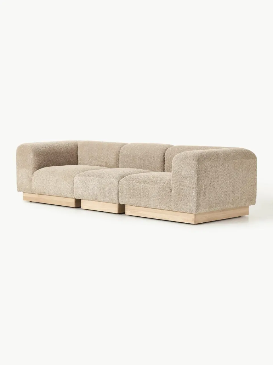 Modulaire bank Natalie (3-zits) van teddy-bouclé^Westwing Collection Outlet