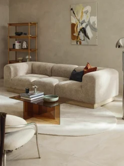 Modulaire bank Natalie (3-zits) van teddy-bouclé^Westwing Collection Outlet