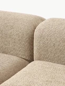 Modulaire bank Natalie (3-zits) van teddy-bouclé met poef^Westwing Collection Hot