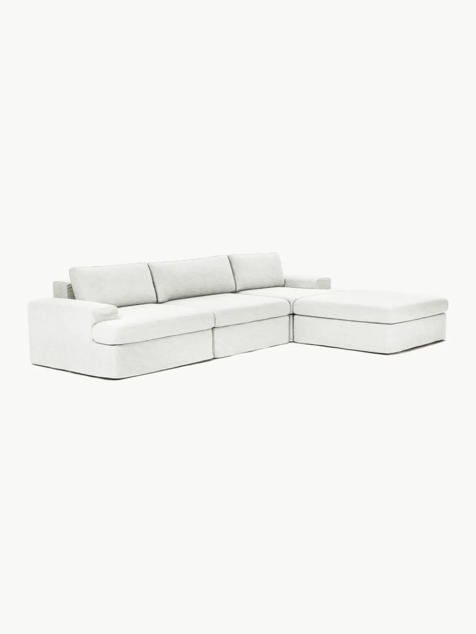 Modulaire bank Russell (4-zits) met poef (links/rechts)^Westwing Collection Outlet