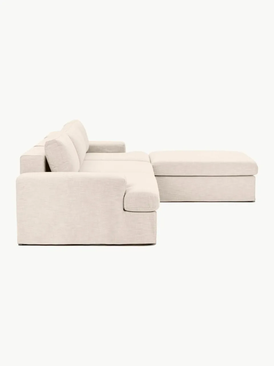 Modulaire bank Russell (4-zits) met poef, met afneembaar hoezen^Westwing Collection Sale