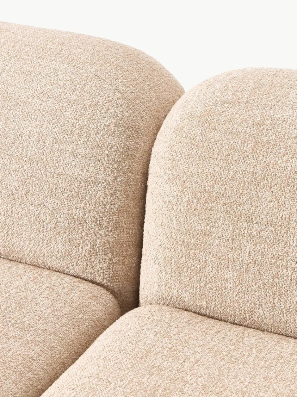 Modulaire bank Wolke (4-zits) van bouclé^Westwing Collection New