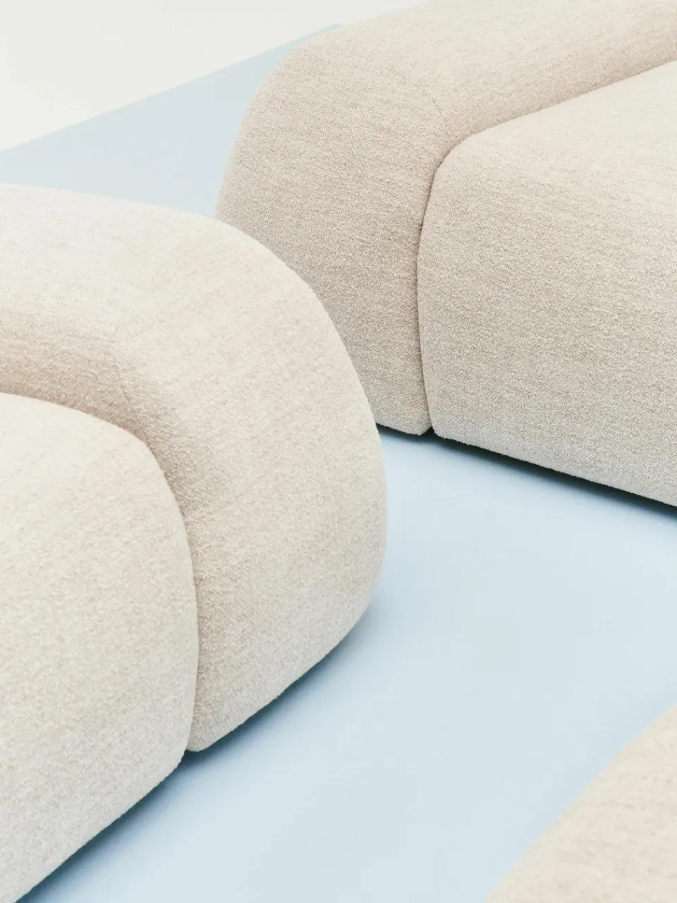 Modulaire bank Wolke (3-zits) van bouclé^Westwing Collection Sale