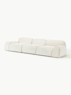 Modulaire bank Wolke (4-zits) van teddy-bouclé^Westwing Collection Best