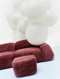 Modulaire bank Wolke (4-zits) van teddy-bouclé^Westwing Collection Outlet