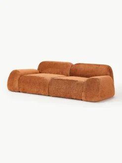 Modulaire bank Wolke (3-zits) van teddy-bouclé^Westwing Collection Hot