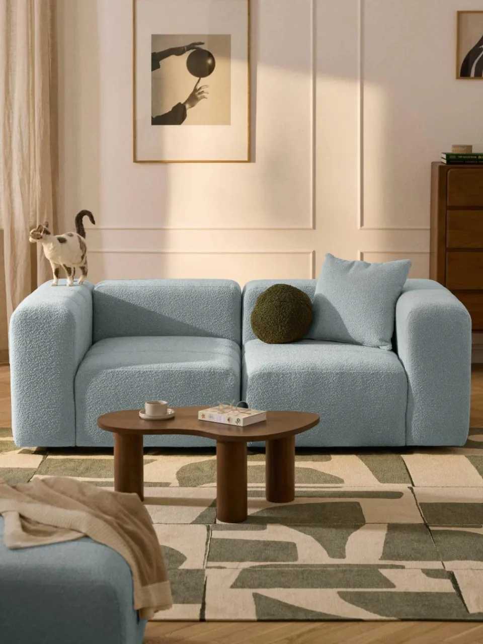 Modulaire bouclé bank Lena (3-zits)^Westwing Collection Clearance