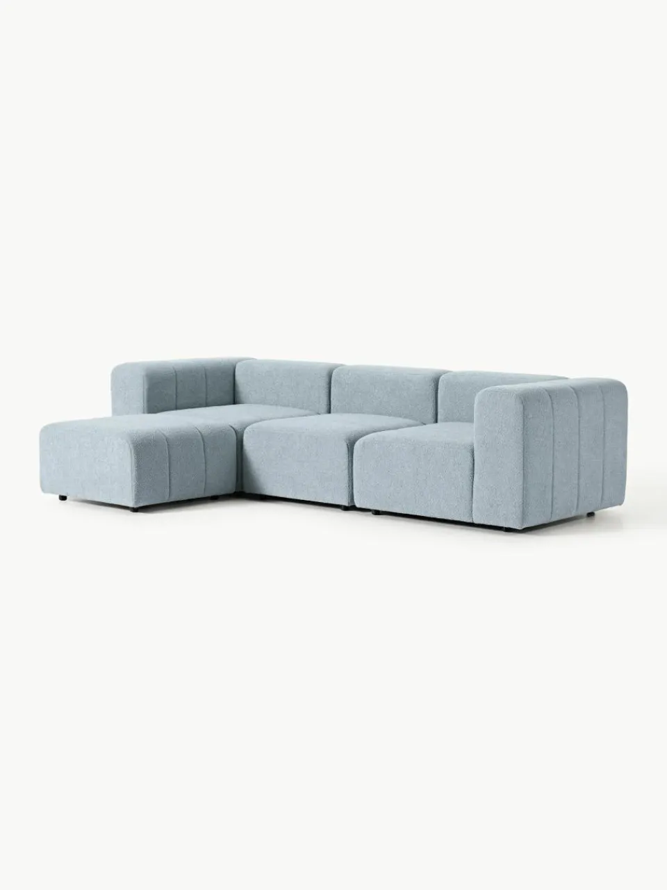 Modulaire bouclé bank Lena (4-zits) met kruk^Westwing Collection Online