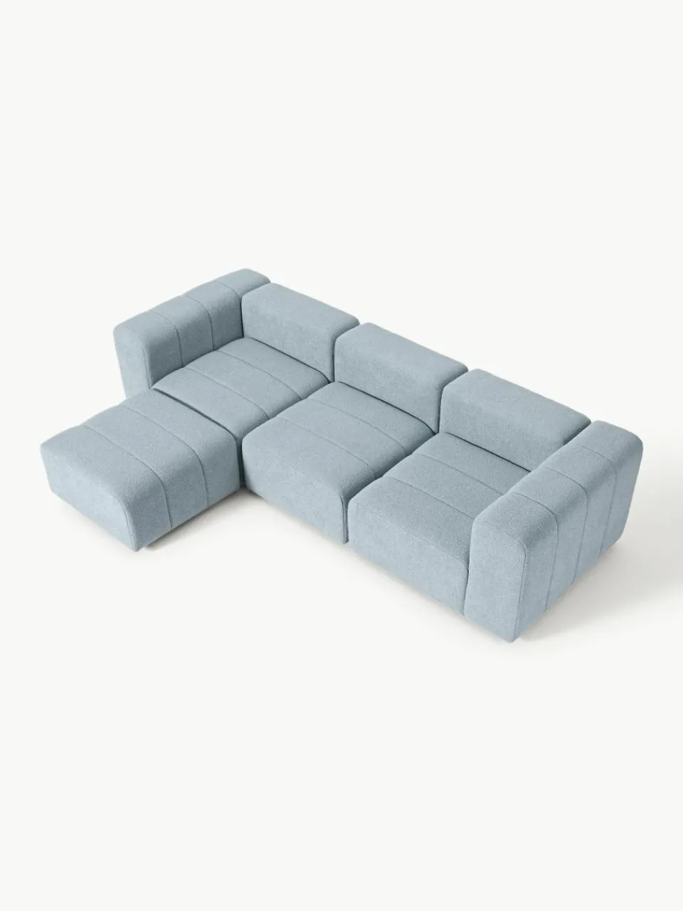 Modulaire bouclé bank Lena (4-zits) met kruk^Westwing Collection Online