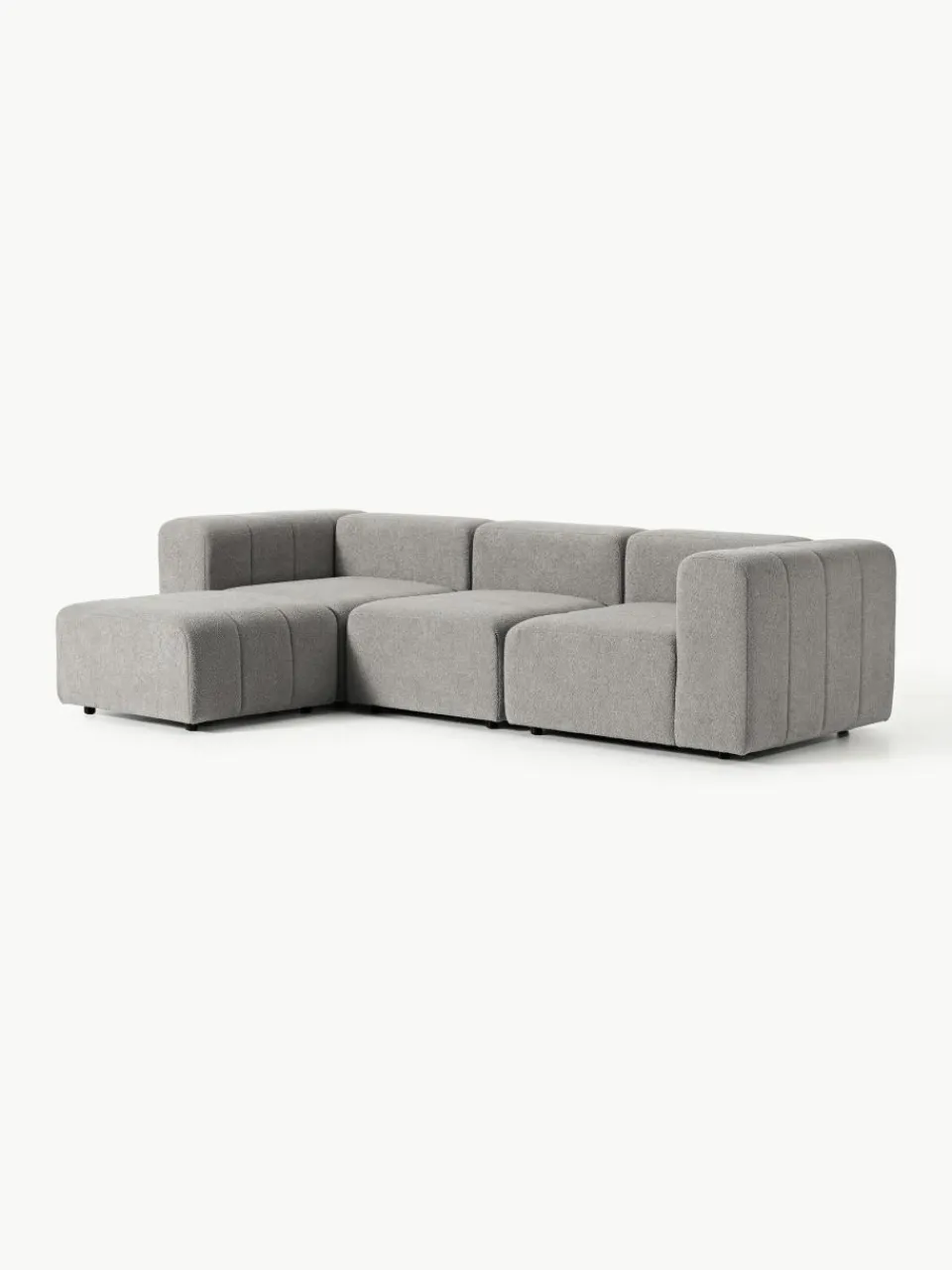 Modulaire bouclé bank Lena (4-zits) met kruk^Westwing Collection Outlet