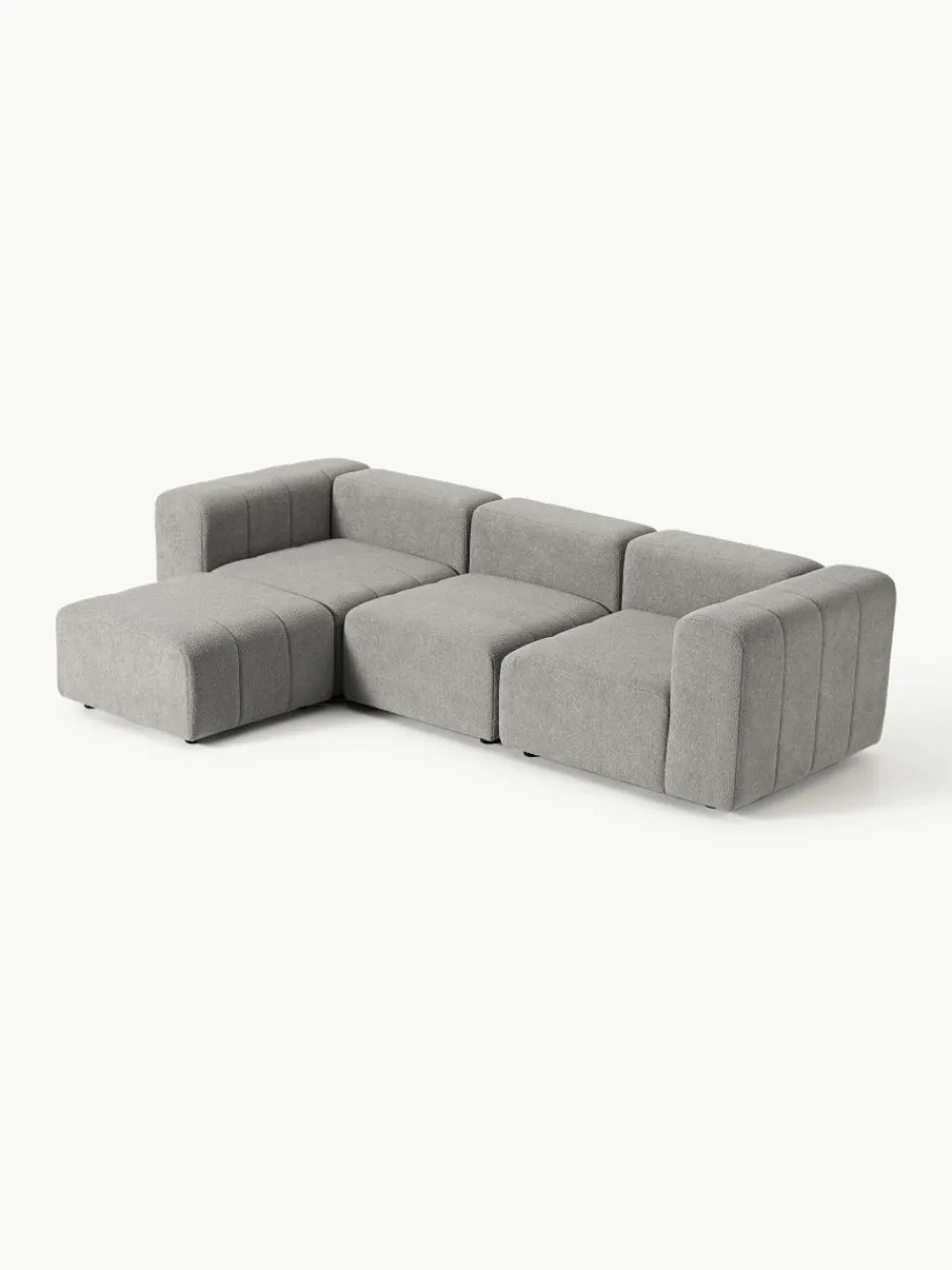 Modulaire bouclé bank Lena (4-zits) met kruk^Westwing Collection Outlet