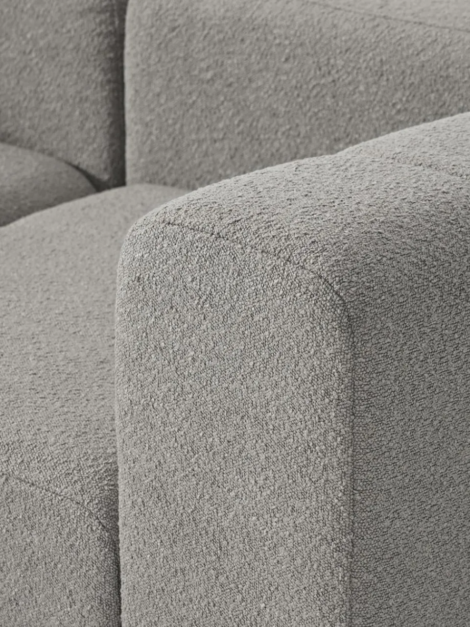 Modulaire bouclé bank Lena (4-zits) met kruk^Westwing Collection Outlet