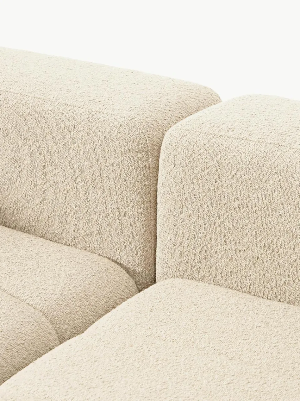 Modulaire bouclé bank Lena (3-zits) met kruk^Westwing Collection Hot